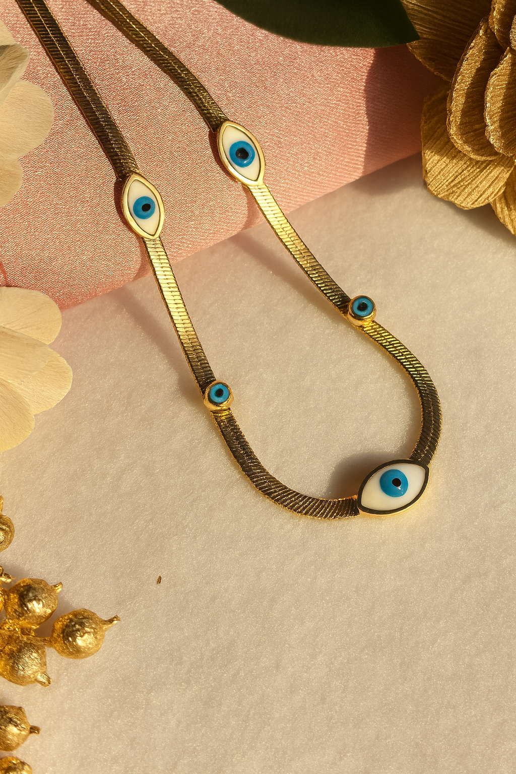 Golden Evil Eye Chain