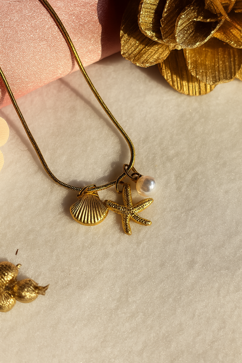 Sunlit Seashell Necklace